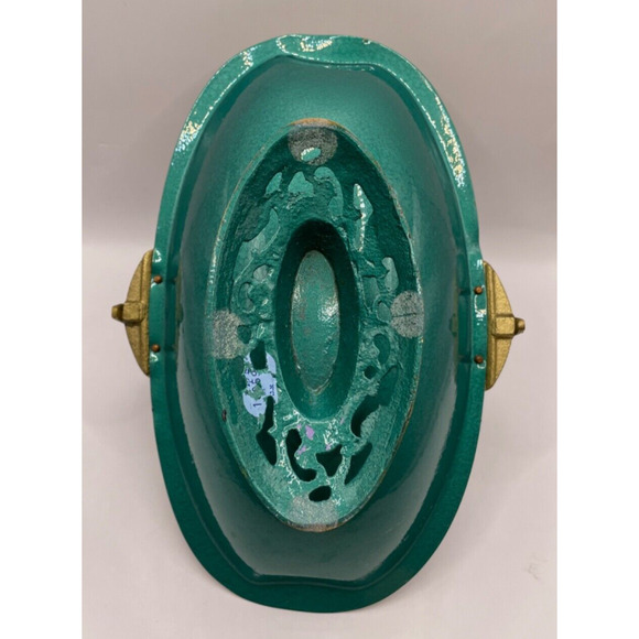 Vintage 1960s Brass Turquoise Enamel Basket With Handle Signed Made in Israel - Picture 16 of 16